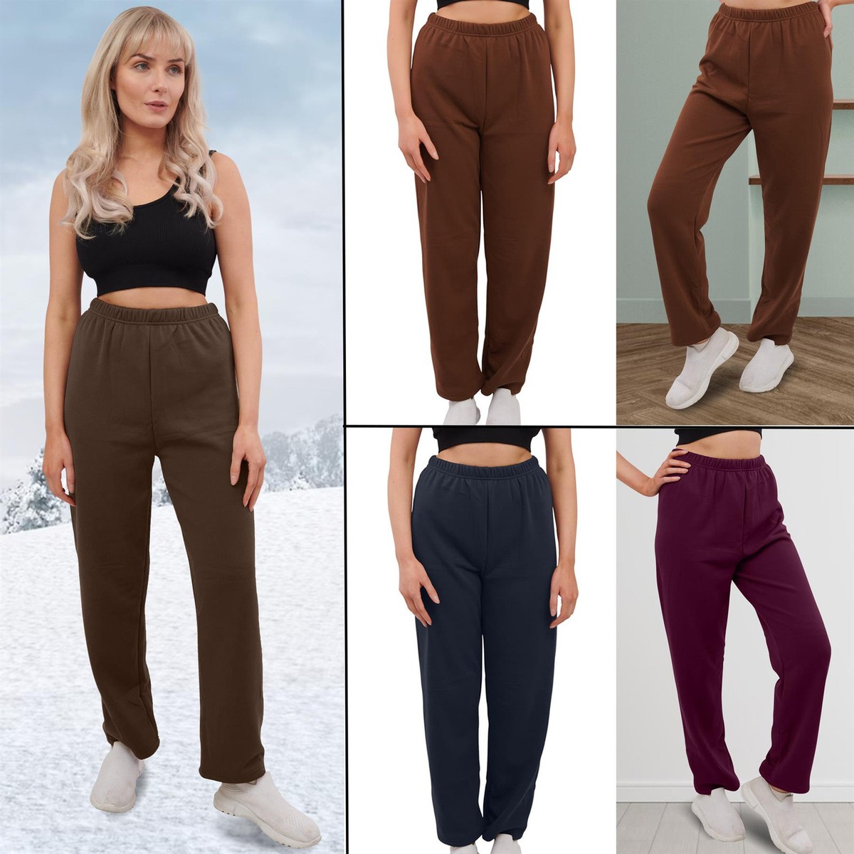 Trouser for women UK Warm Leggings Pants Thermal Jogging Bottoms for Ladies