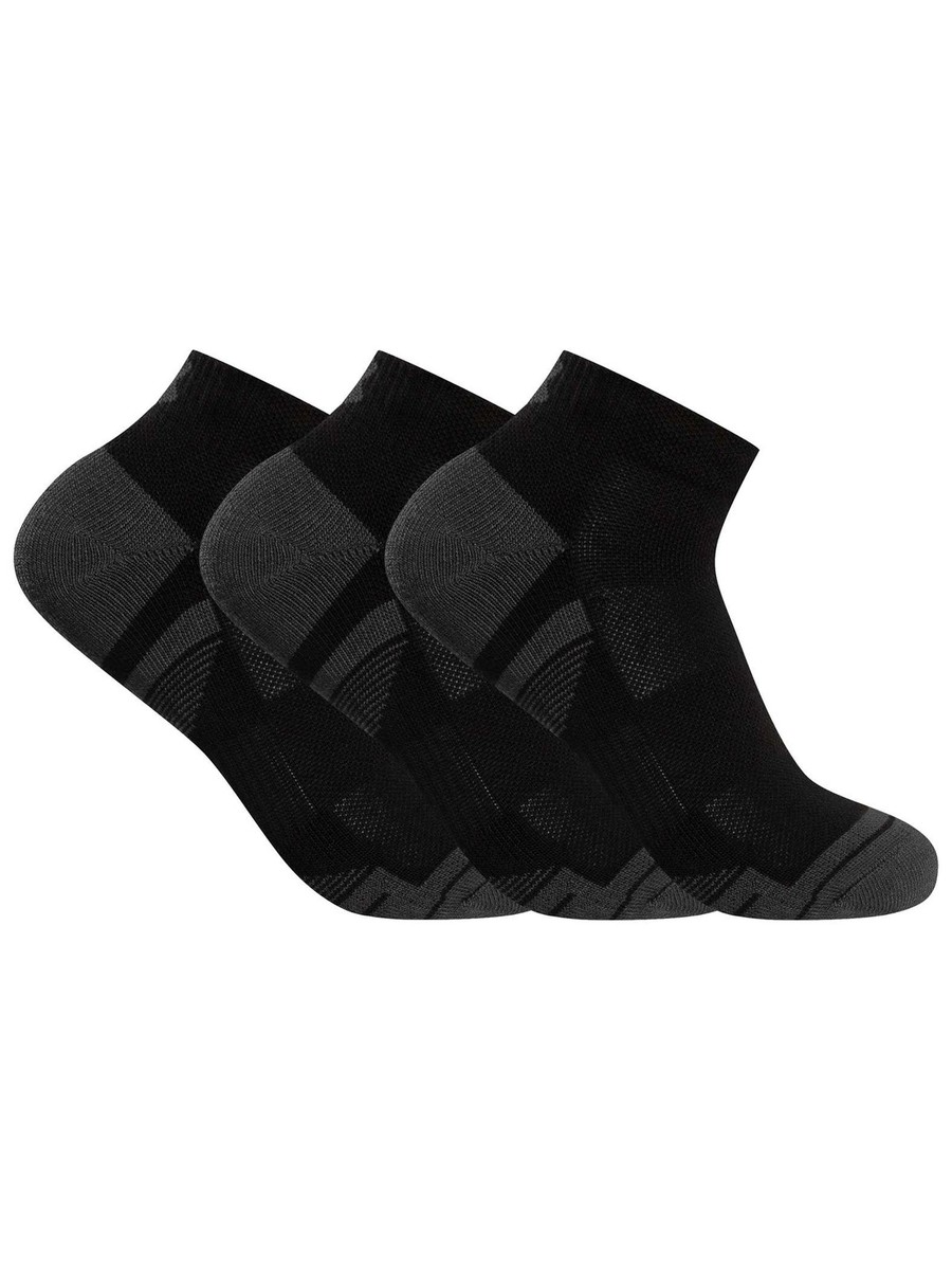 Under Armour Men's 3 Pack Performance Tech Low Cut Socks, Black