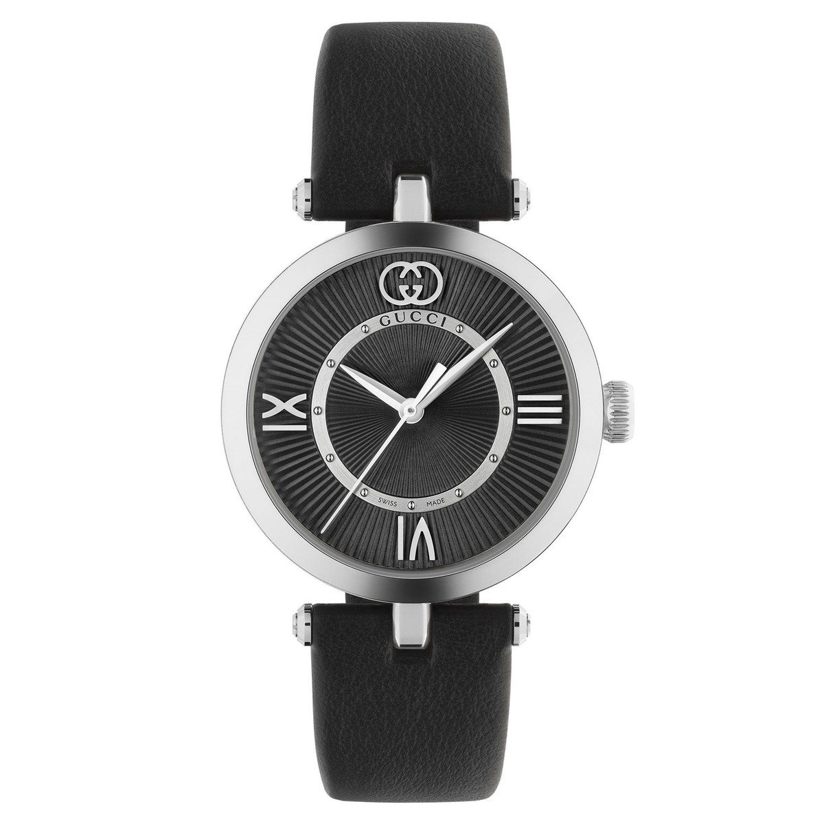 Gucci YA167505 Elegant Black Dial 30mm Swiss Quartz Watch Women’s Authentic New