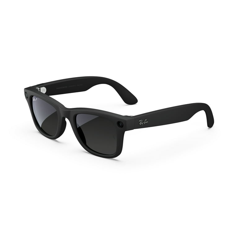 Ray-Ban Meta, Wayfarer Glasses with Meta AI, Audio, Photo, Video Compatibility, Matte Black,